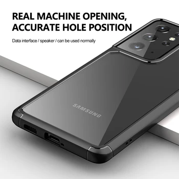 KEYSION Módne Jasné Shockproof obal pre Samsung Galaxy S21 Ultra S21+ Transparentné Silikónové Telefónu zadný Kryt pre Samsung S30 + Obrázok 2