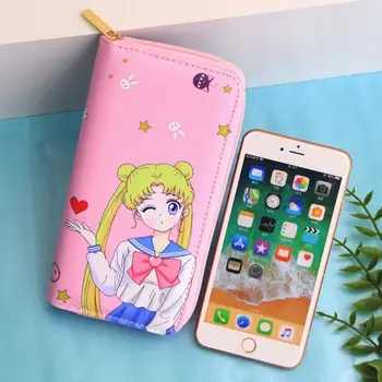 Sailor Moon Peňaženky pre Ženy Captor Sakura Anime Kabelku Carteira Feminina Carteras Para Mujer Držiteľa Karty Porte Monedero