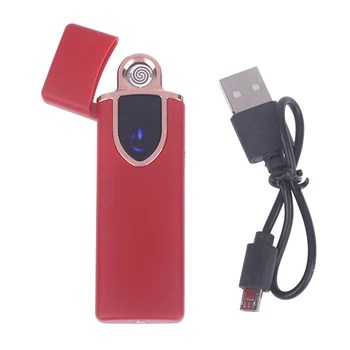 Inteligentný Dotykový Snímač USB Nabíjateľné dvojoblúk Flameless Plazma Elektrický Zapaľovač Vetru Smok Cigariet Encendedor Gadgets Obrázok 2