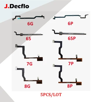 JDecflo 5 ks/Veľa Domov Dotyk ID Tlačidlo základná Doska Flex Kábel Fibbon Pre iPhone 6 6 7 8 Plus Doske Konektor Flex Kábel