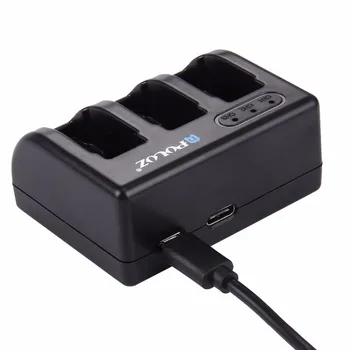 Pre GoPro Hero 5 6 7 HERO5 Black Cam S USB Kábel Go pro 7 6 5 Troch nabíjanie nabíjačky Tri Port Slot AHDBT-501 Nabíjačky Batérií Obrázok 2