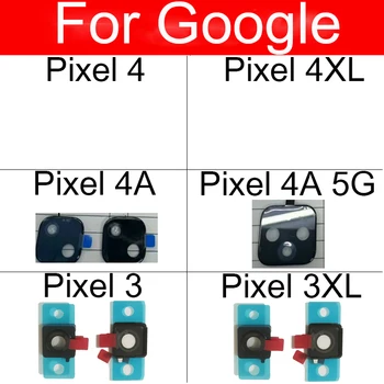 Späť Fotoaparát, Sklenený Objektív+Kryt Rámu Pre HTC Google Pixel 4 4XL 4A 5G 3 3XL Zadný Kryt Objektívu + Lepidlo Náhradné Diely