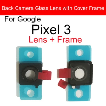 Späť Fotoaparát, Sklenený Objektív+Kryt Rámu Pre HTC Google Pixel 4 4XL 4A 5G 3 3XL Zadný Kryt Objektívu + Lepidlo Náhradné Diely Obrázok 2