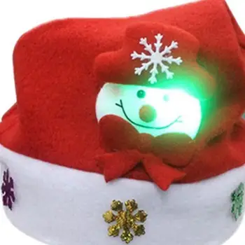 Santa LED sa rozsvieti Bliká Kostým Party Red Hat, Cap Deti Dieťaťa Vianočné Xmas Party Roztomilý Spp Nový Rok Darčeky Dekor Obrázok 2