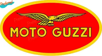 Moto Guzzi Racing Classic Vintage Odtlačkový Nálepky Laminované Červená pre Váš Domov Auto Chladičov Notebooky Pretekárske Prilbu batožinového priestoru Nálepka na Stenu Obrázok 2