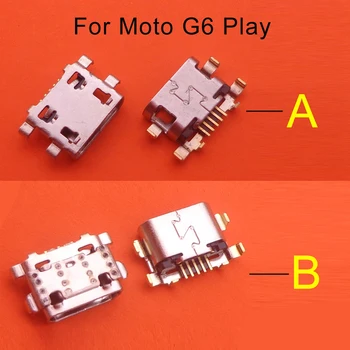 10pcs Micro USB 5Pin Jack Konektor zásuvka Údaje nabíjací port chvost konektor Pre Motorola Moto G6 Hrať XT1922 / E5 Plus XT1924