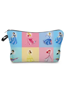 Disney Princezná Vytlačené Make-Up Taška Cartoon Úložný Vak Polyester Kozmetické Tašky Dievča Peračník Dieťa Candy Bag Dropshipping Obrázok 2