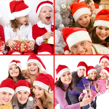 Nové Svetlé Tkaniny Santa Klobúky, Vianočné Dekorácie, Darčeky Strana Navrhne Hviezdy Klobúk Snehuliak Dekorom Vianočné Čiapky