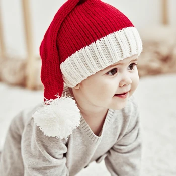 2022 Pletené Vianočné Hat Roztomilý Pompom Dospelých Dieťa Mäkké Čiapočku Santa Spp Nový Rok Party Deti Darček Navidad Natal Noel Dekorácie