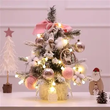 Vianočný stromček na stôl poslať priateľka ak chcete nastaviť fáze dekorácie strom krytý malé ozdoby ing strom 45 cm čistá červená luxus Obrázok 2