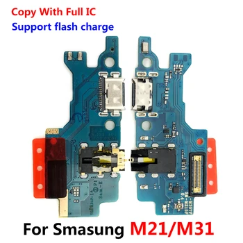 Nový USB Nabíjací Port Nabíjačku Rada Flex Kábel Pre Samsung M21 M31 M31S M51 M10 M20 M30 M40 M30s Dock Konektor Konektor pre Mikrofón