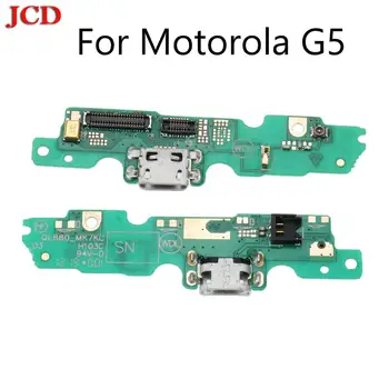 JCD Nové Pre Motorola Moto G5 Nabíjačku USB Nabíjací Dok Port Doske Konektor Plug PCB Flex Kábel S Mic Mikrofón