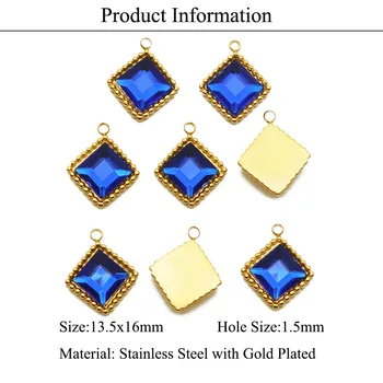 3ks/veľa Nehrdzavejúcej Ocele Gold Leaf Dropwater Prívesok DIY Šperky Kúzlo Veľkoobchod Vlastné Top Kvality Zistenia OEM Dizajn