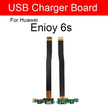 USB Nabíjačka, Rada Pre Huawei Užite si 5 6 6 7 7 8 8e 9 9S AL00 CL00 Lite plus Nabíjací Port Dock Flex Kábel Opravy Dielov Obrázok 2