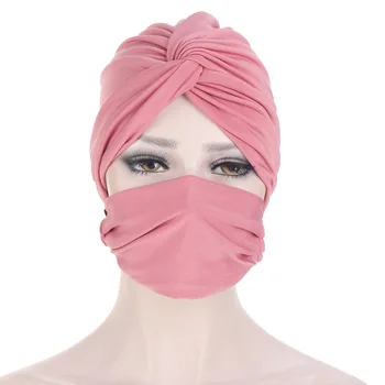 Čiapky Ženy 2021 Leto, Jeseň Prelínajú Kríž Skullies Maska Set Dámske Čiapky Turban Hijabs Veľkoobchod Kryty Motora Pre Ženy Čiapky Obrázok 2