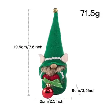 Vianočné Trpaslíci Plyšové - Gnome Vianočné Ozdoby - Vianočné Elf Ozdoby - Handmade Škandinávskych Tomte Plyšové Pre Vnútorné Ou Obrázok 2