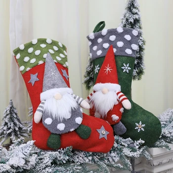 Vianočná Pančucha/Cukor/Dary/ Vianoce DIY Noel Vianočné Dekorácie pre Domov Navidad Ponožka Vianočný Strom Decor Nový Rok 2022 Obrázok 2