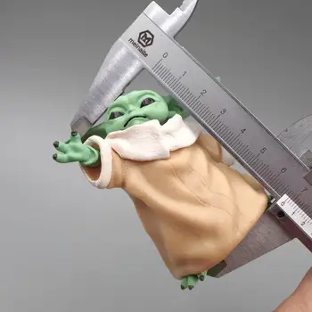 6.8 cm Star Wars Master Dieťa Yoda Grogu Anime Kawaii Manga Socha PVC Na Mandalorian Akcie Obrázok Model Hračky, Bábiky, Dekorácie Obrázok 2