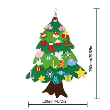 Vianočné Dekorácie Detí Ručné Diy Troch-dimenzionální Cítil Handričkou ozdoby na Vianočné stromčeky pre Domáce 2021 Nový Rok Darčeky Obrázok 2