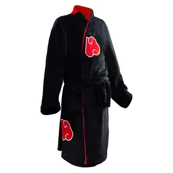Anime Akatsuki Župan Cosplay Kostýmy Itachi Black Vaňa Župan Sleepwear Luxusný Župan Pre Dospelých Muži Ženy Župan Pajama Dary
