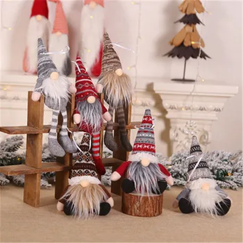 Vianočné 2022 Ručné Antler Snowflake Vianočné Anonymný Sedí Gnome Santa Dekorácie Švédsky Stojí Elf Bábika Ozdoby Obrázok 2