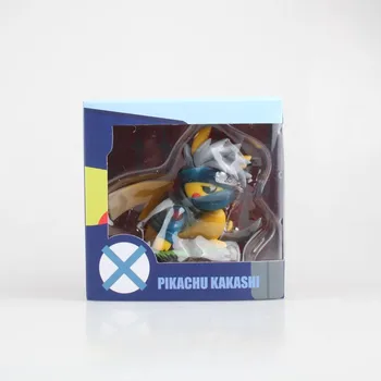 Pikachu Anime Obrázok Cosplay Kakashi Pokemon Naruto PVC Figúrka Hatake Kakashi Shippuden Akcie Figma Model Sochy Roztomilé Hračky Obrázok 2