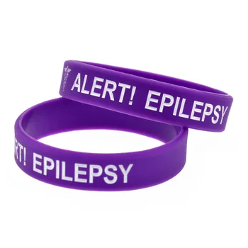 1PC Upozornenie Epilepsia Silikónový Náramok pre Každodenné Pripomienka Deti Veľkosť Candy Farby