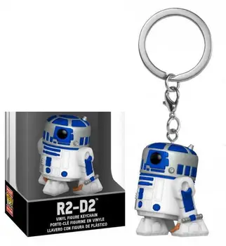FUNKO Funko pop Star Wars Luke Skywalker Chubacca R2-D2 Robot Keychain Prívesok Roztomilé Hračky, Vianočné Dospelých, Deti POP Obrázok 2