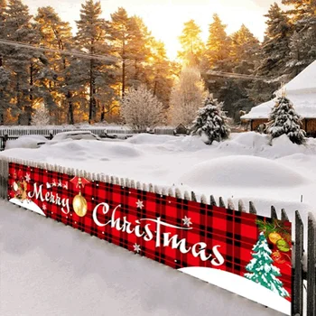 Veselé Vianoce Banner Veľké Vianočné Verandu Prihlásiť Obrovský Domov Záhrada, Vonkajšie Strany Pozadí Dekorácie Navidad Noel Šťastný Nový Rok Obrázok 2