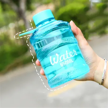 Kreatívne Minerálne Vody 650 ml Fľaša Mini Vody, Plastové Vedro Vody Pohár Prenosné Nepresakuje Voda Fľaše Roztomilý Dievča Piť Fľaše Obrázok 2