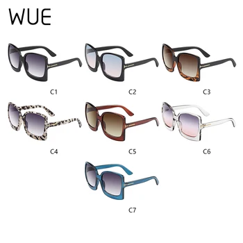 Nové módne nadrozmerné námestie dámske slnečné okuliare retro čierna T-frame okuliare pánske luxusné značky black tieni UV400
