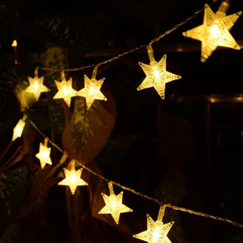 10M Víla Svetla do Nového Roku 2022 Garland Svetlo Vianočné Ozdoby, Dekorácie pre LED snehové Vločky String Svetlá Domova Navidad