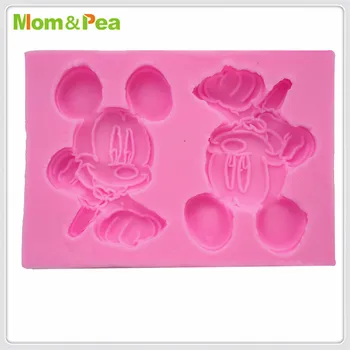 Mama&Pea MPA1850 Myši Tvarované Silikónové Formy Cake Decoration Fondant Tortu 3D Formy potravinársky