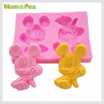 Mama&Pea MPA1850 Myši Tvarované Silikónové Formy Cake Decoration Fondant Tortu 3D Formy potravinársky Obrázok 2