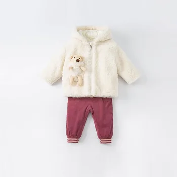 DBM20532 dave bella zimné detské unisex cartoon čalúnená nohavice deti plnej dĺžke deti girs chlapci nohavice infant batoľa nohavice