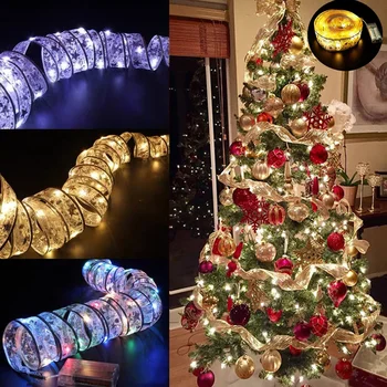 LED pás s nástrojmi Svetlá Nový Rok Dekorácie na Vianočný Stromček Svetelný Prívesok DIY String Svetlá Vianoce, Nový Rok Dovolenku Dekorácie