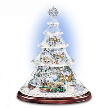 Veľkoobchod Vianočný Stromček Domáce Dekorácie Rotujúce Socha, Vianočné Dekorácie Vložiť Okno Vložiť Nálepky Vianočné Ozdoby Obrázok 2