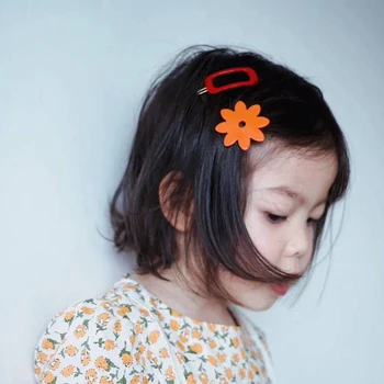 In Korean kvet Jahoda Čerešňa krásne strane klip dievča krásne kvetinové vlásenky dievča akryl červená flíček krokosvorkami Obrázok 2