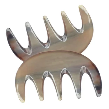 1pc Anti-statické Ox Horn Vlasy Hrebeňom Tvorivé Široký Zub Ručné Vlasy Stierky Žena Muž Obrázok 2