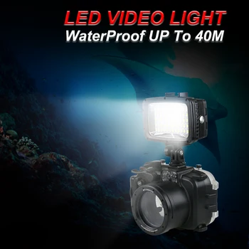 Stmievateľné LED Video 5500k-6000k Fotografie Osvetlenie Pre Potápanie pod vodou Vyplniť Lampa Obrázok 2