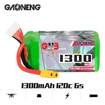 GAONENG GNB 1300MAH 22.2 V 6S 120C XT60 Drone FPV nízkej Hmotnosti Nový Model High C hodnotiť Lipo Batérie Obrázok 2