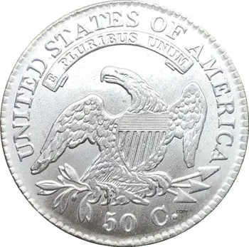 Spojené Štáty 50 Centov ½ Dolár Slobody Eagle Obmedzené Poprsie Pol Dolára 1823 Cupronickel Pozlátené Striebro Kópiu Mince