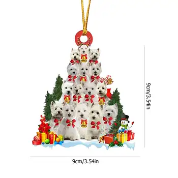 Vianočný Stromček Visí Prívesok Inovatívne Svadobný Dar Drevené Vianočné Psa Ozdoby DIY Dreva Remesiel Vianočný Večierok Dekorácie Obrázok 2