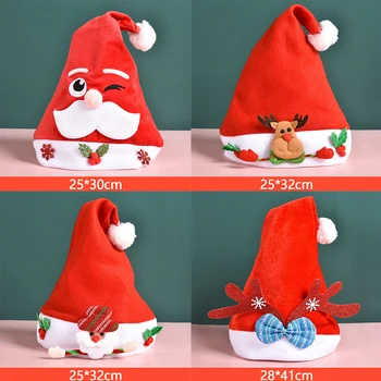 Vianočná Čiapka Santa Claus Kostým Party Červená Deti, Dieťa, Dospelý Xmas Party Roztomilý Spp Tvorivé Cartoon Vianočné Party Dekor Príslu
