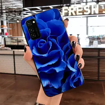 Modrá ruža kvet Maľované Telefón puzdro pre Samsung S20 plus Ultra S6 S7 okraji S8 S9 plus S10 5G lite 2020 Obrázok 2