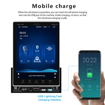 Eunavi 2 Din Android 9 autorádia GPS 2Din Multimediálny Prehrávač Videa Auto Audio Univerzálny 9.5 palcový IPS Displej FM RDS WIFI AUX žiadne DVD