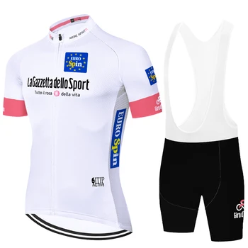 12D GÉL 2021 Tour De Italia Taliansko Cyklistika Jersey nohavice s náprsenkou Šortky nastaviť Ropa De Ciclismo Maillot Cyklistické Oblečenie ropa ciclismo hombre