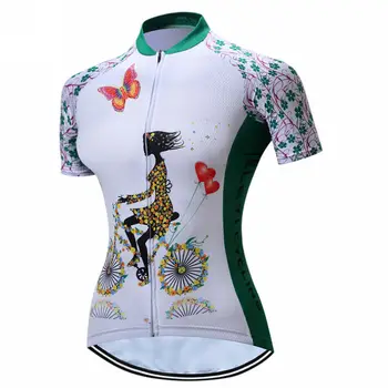 TELEYI Cyklistika Dres T-Shirt Šport Ženy Ropa Ciclismo Oblečenie na Bicykli Krátky Rukáv Dievčatá Cyklistický Dres Topy