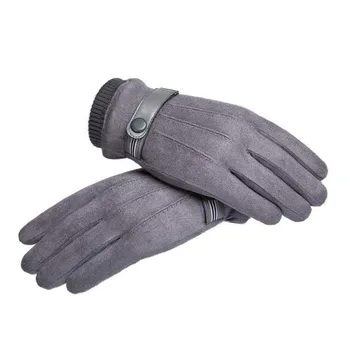 Rukavice Nové Zimné rukavice xl veľkosť Pletenie Mužov Wowen teplé rukavice Faux suede Jeseň Dotykový displej