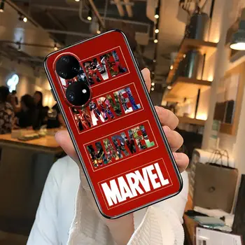 Marvel Avengers Telefón puzdro Na Huawei p50 p30 P40 P20 10 9 8 Lite E Pro Plus Black Etui Coque Maľovanie Hoesjes komické fas Obrázok 2